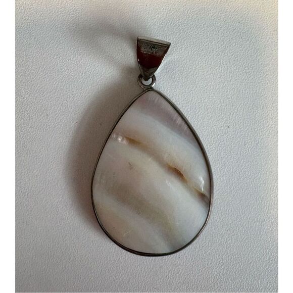 18kgp Abalone Shell Large Pendant double sided - Picture 4 of 8